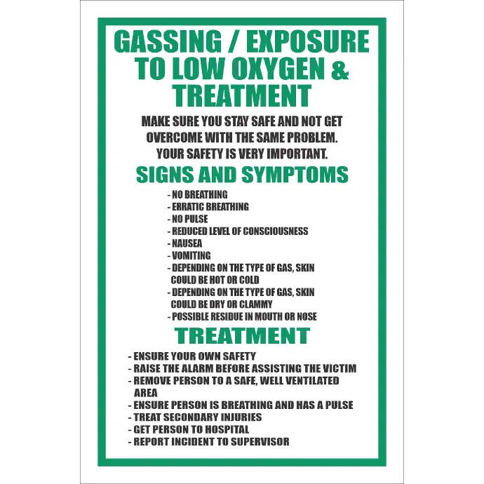 FA3 - Gassing And Exposure To Low Oxygen Sign