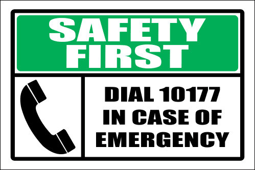 FA60 - Safety First Dial Number Sign