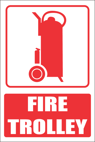 FB14E - Fire Trolley Explanatory Safety Sign