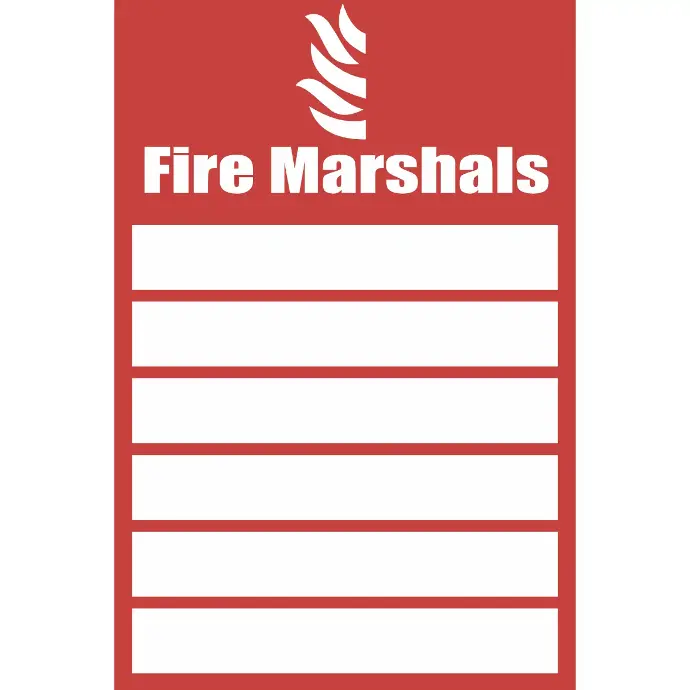 FR34 - Fire Marshals Safety Sign