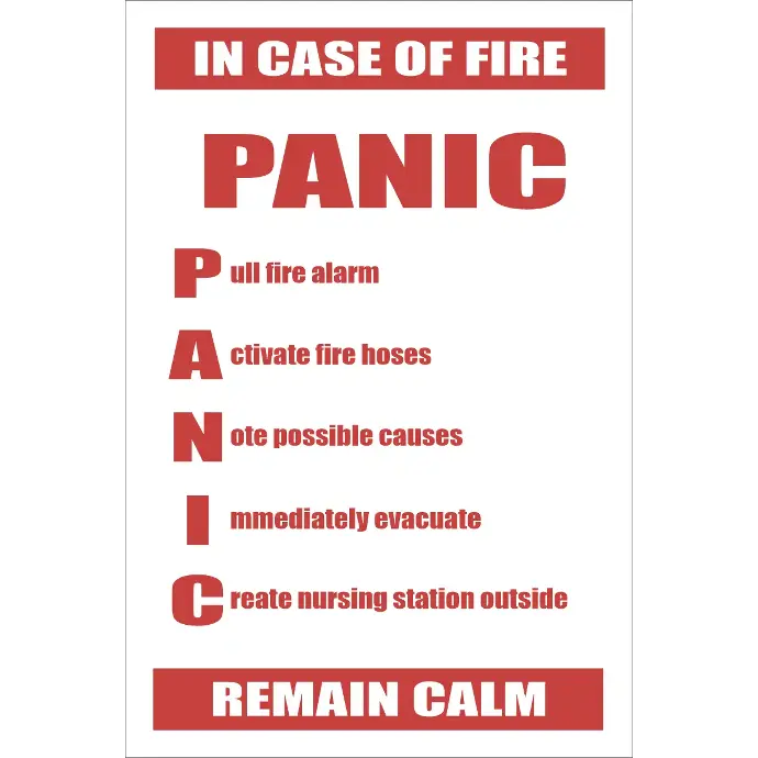 FR41 - Panic Safety Sign