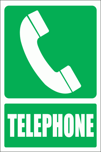 GA13E - Telephone Explanatory Sign