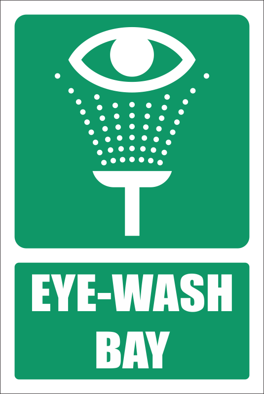 GA19E - Eye-Wash Bay Explanatory Sign