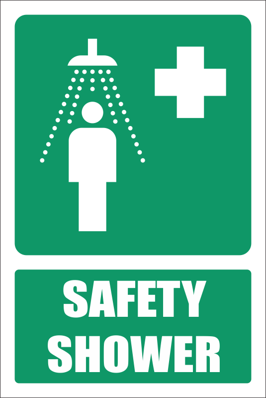 GA20E - Safety Shower Explanatory Sign