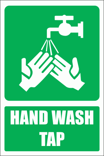 GA27E - Tap For Washing Hands Explanatory Sign