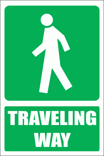 GA8E - Traveling Way Explanatory Sign