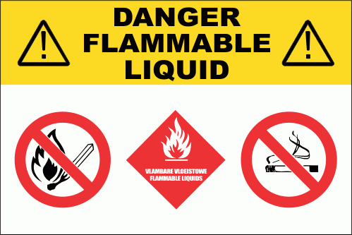 GAS20 - Danger Flammable Liquids Sign