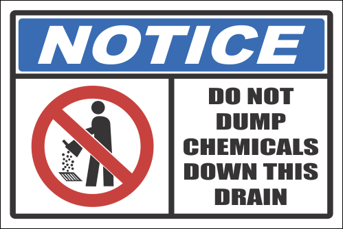 H5 - Do Not Dump Chemicals Sign