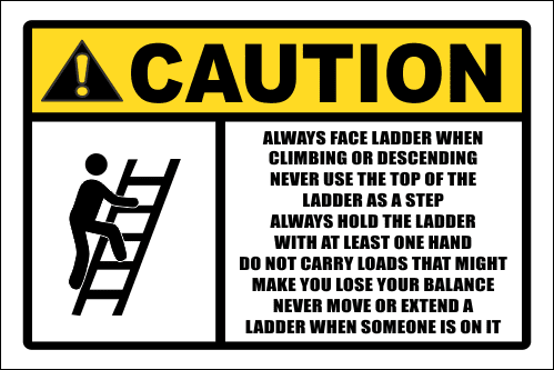 LD4 - Caution Ladder Sign