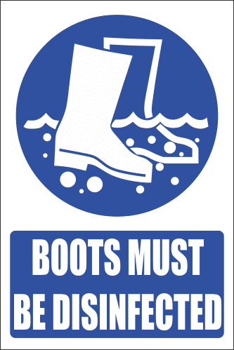 MA10E - Disinfect Boots Explanatory Safety Sign