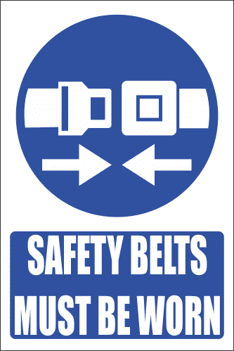 MA21E - Safety Belt Explanatory Safety Sign