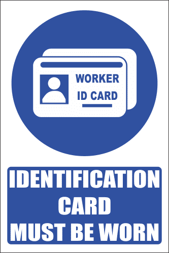 MA23E - Worker Id Explanatory Safety Sign