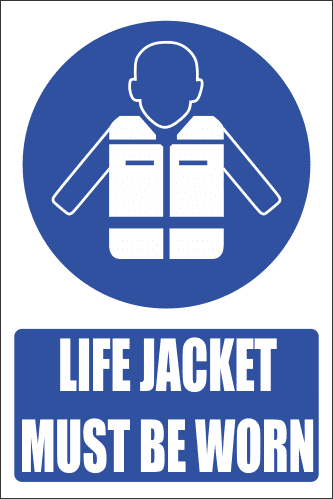 MA25E - Life Jacket Explanatory Safety Sign
