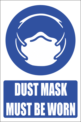 MV12E - Dust Mask Explanatory Safety Sign