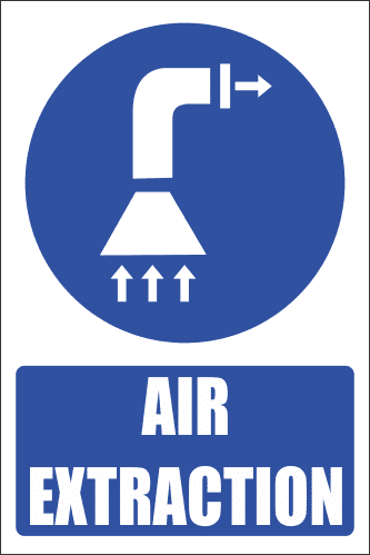 MV13E - Air Extraction Explanatory Safety Sign