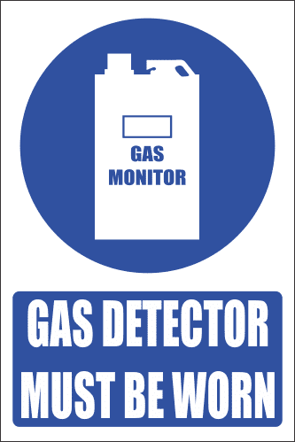 MV17E - Gas Monitor Explanatory Safety Sign