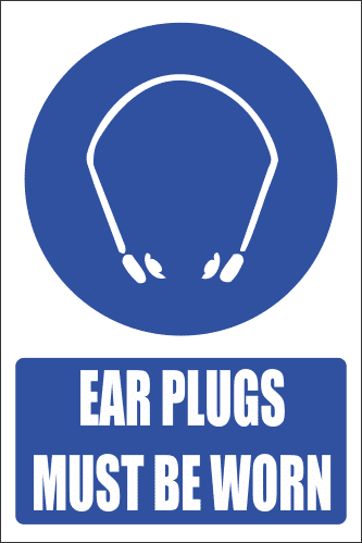 MV19E - Ear Plugs Explanatory Safety Sign