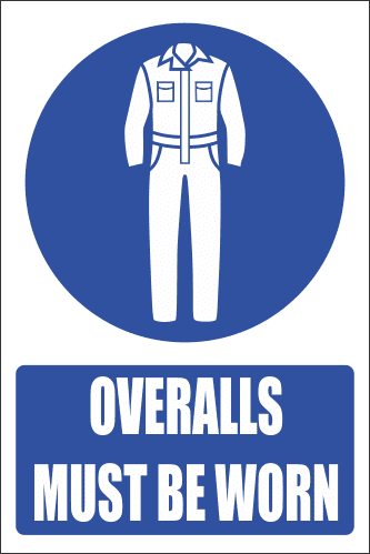 MV20EN - Overalls Explanatory Safety Sign