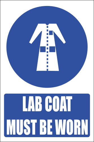 MV21E - Lab Coat Safety Sign