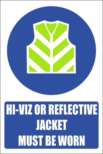 MV25EN - Reflective Jacket Explanatory Safety Sign