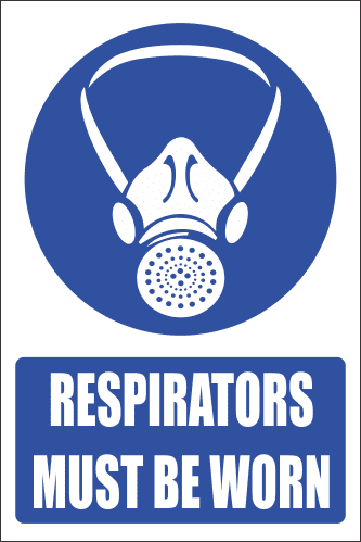 MV2E - Respiratory Protection Explanatory Safety Sign
