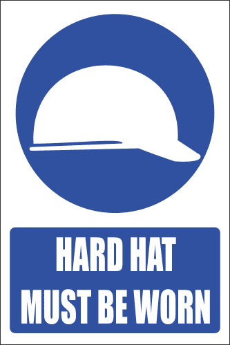 MV3E - Head Protection Explanatory Safety Sign