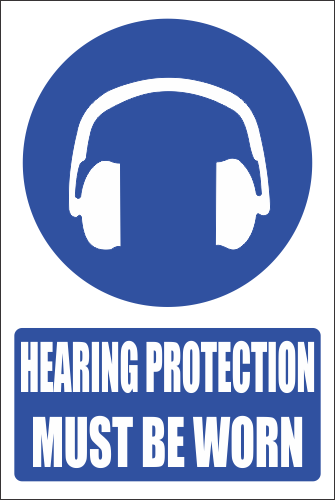 MV4E - Hearing Protection Explanatory Safety Sign