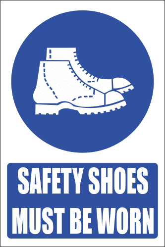 MV7E - Foot Protection Explanatory Safety Sign