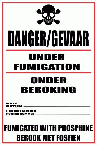 PO8 - Under Fumigation Sign