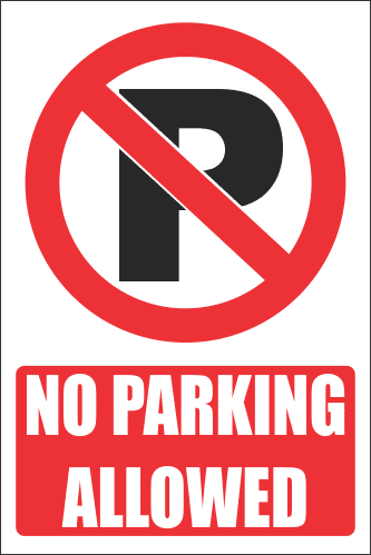 PR29E - No Parking Explanatory Sign
