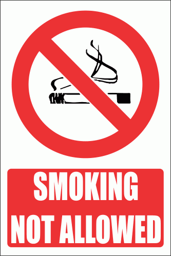 PV1E - No Smoking Explanatory Safety Sign