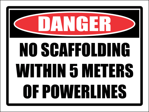 SC13 - Danger - Scaffolding Within Powerlines