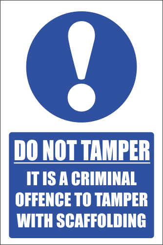 SC14 - Do Not Tamper Sign