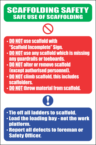 SC15 - Scaffolding Safety Sign