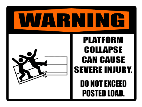 SC19 - Warning Platform Collapse Sign