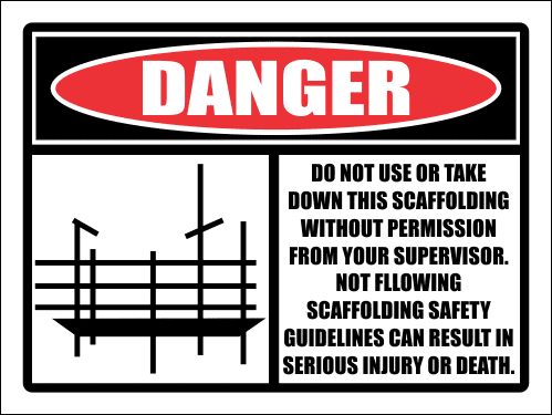SC26 - Danger Without Permission Sign