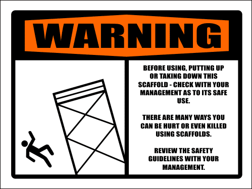 SC31 - Warning Before Using Scaffold Sign