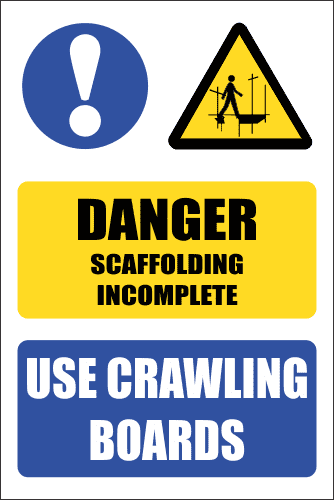 SC38 - Use Crawling Boards Sign