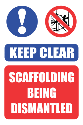 SC9 - Keep Clear Scaffolding Sign