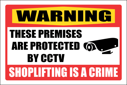 SE26 - Warning Shoplifting Is A Crime Sign