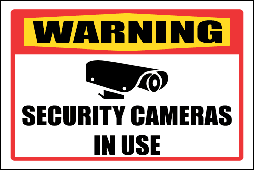 SE3 - Warning Security Cameras In Use Sign