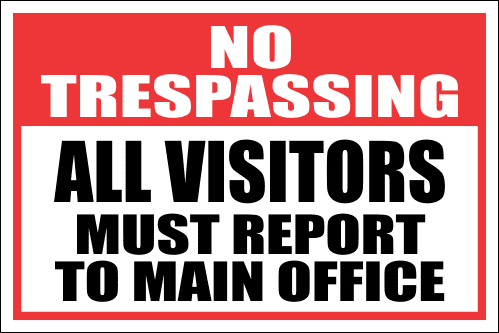 SE32 - No Trespassing Sign