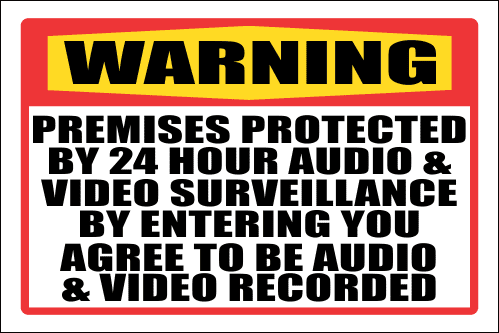 SE4 - Warning Premises Protected Sign