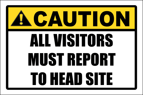 SE93 - Caution All Visitors Sign