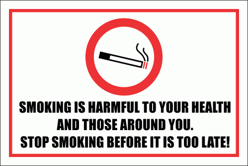 SM20 - Smoking Is Harmful Sign