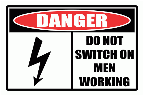 WF21 -  Danger Men Working Sign