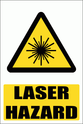 WW12E - Laser Hazard Explanatory Safety Sign