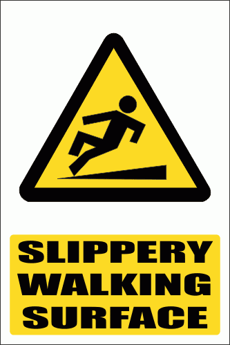 WW16E - Slippery Walking Surface Explanatory Safety Sign