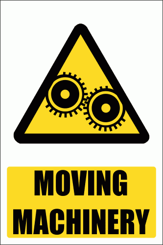 WW17E - Moving Machinery Explanatory Safety Sign