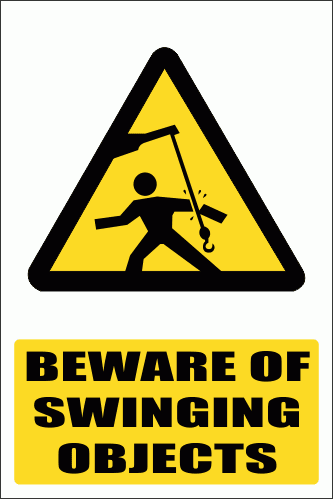 WW24E - Swinging Objects Explanatory Safety Sign